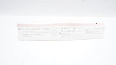 BD 381534 Insyte Autoguard Shielded I.V. Cath. 20Ga x 1.16inch